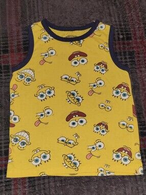 SpongeBob Squarepants Yellow Tank Top with Navy Trim